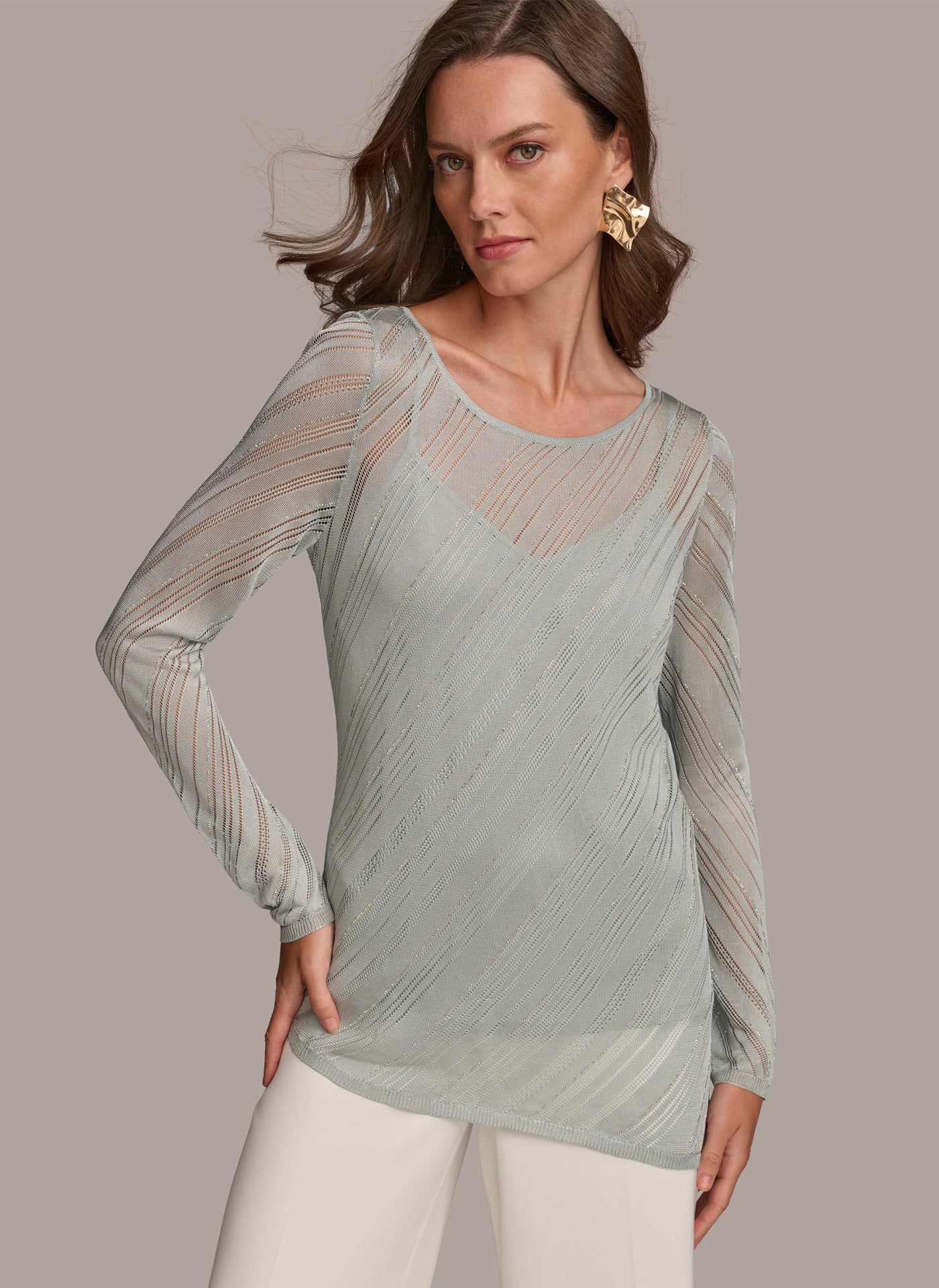 (image for) INGENIOUS ASYMMETRICAL HEM DIAGONAL SHIMMER